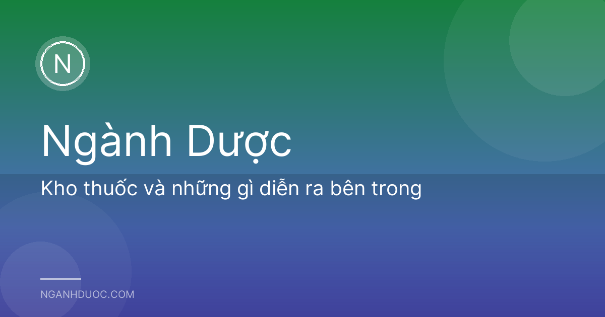 Kho thuốc và những gì diễn ra bên trong